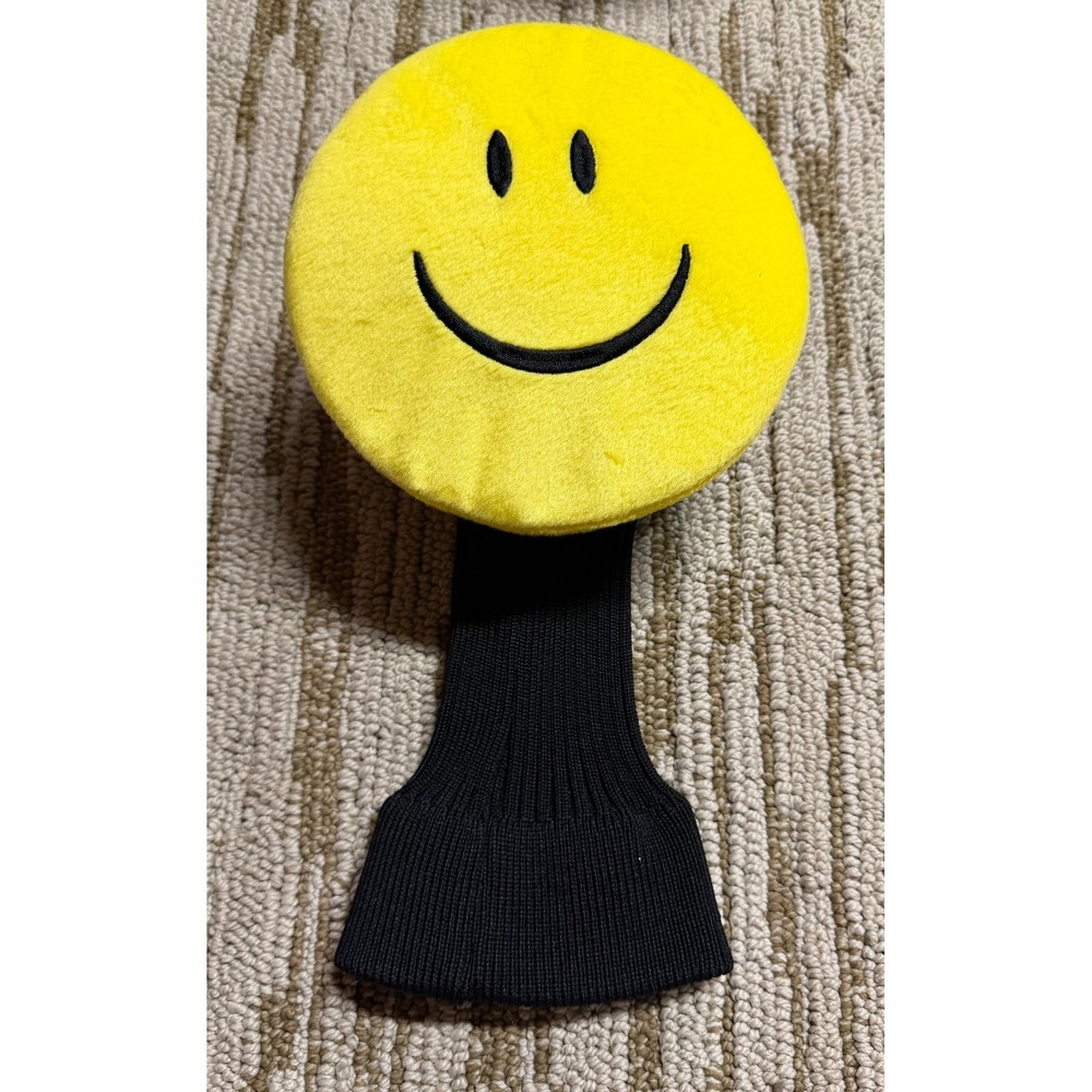 Daphne's Headcovers Smiley Face Yellow Plush Golf Club Driver Cover Made in USA